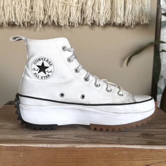Converse Run Star Hike Hi Top Platform Sneaker - White / Black / Gum  Size 7.5 - Picture 7 of 16